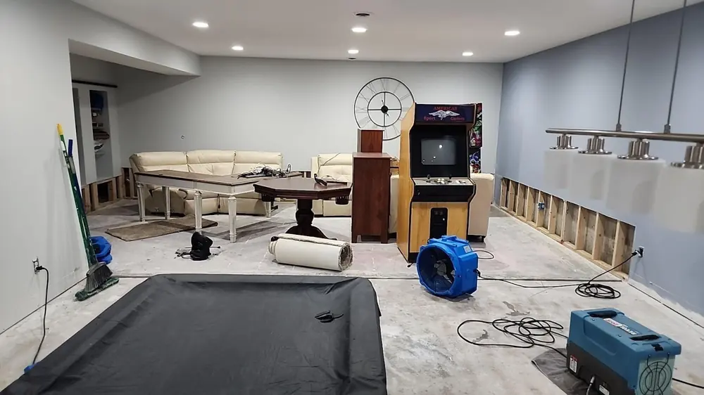 Restoration equipment on a San Diego job