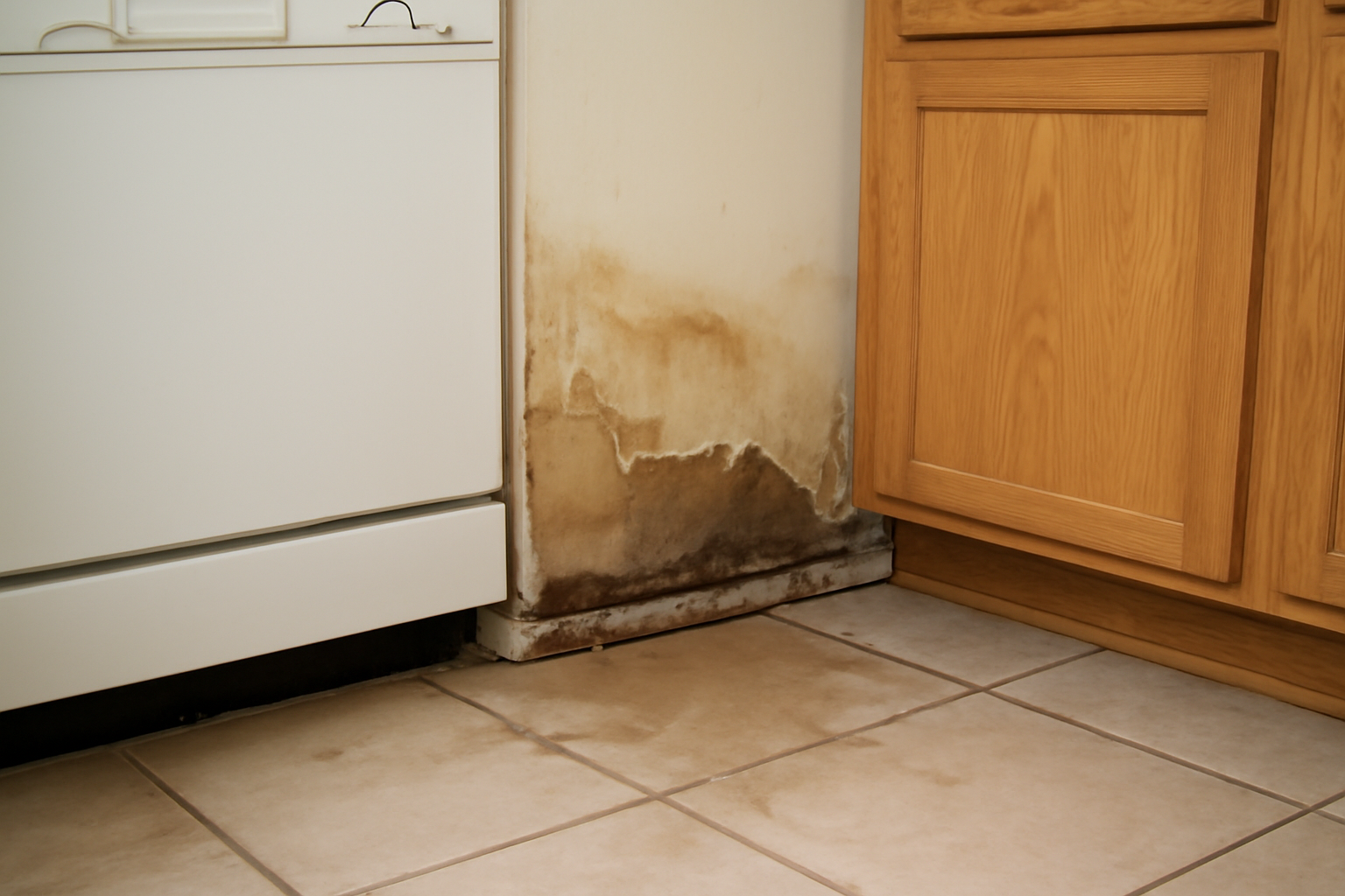 Dishwasher Leak Water Damage in Valley Center, CA